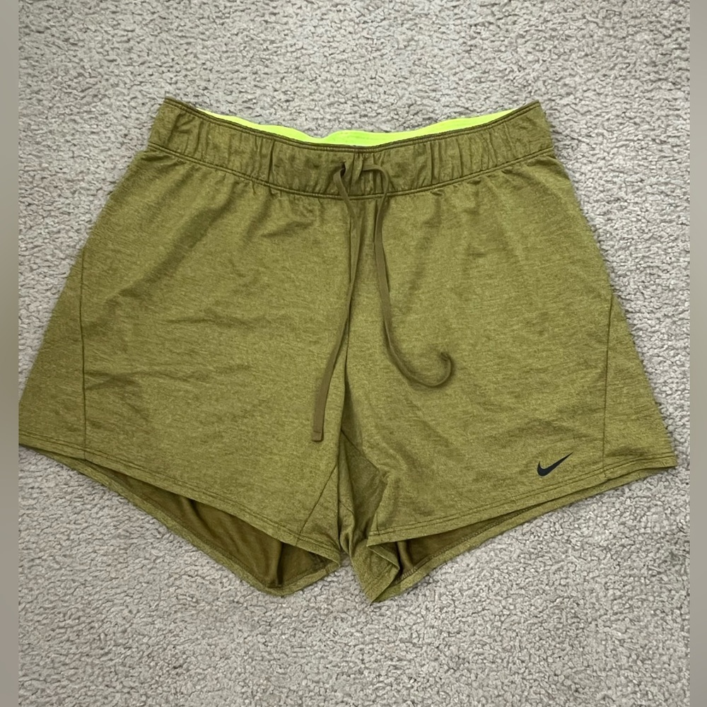 Nike shorts, size M, color green
